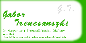 gabor trencsanszki business card